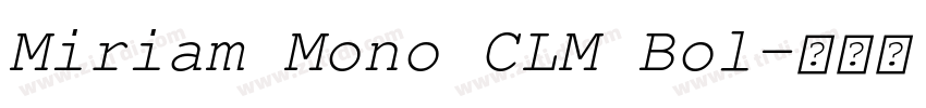 Miriam Mono CLM Bol字体转换 Miriam Mono CLM Bol字体转换